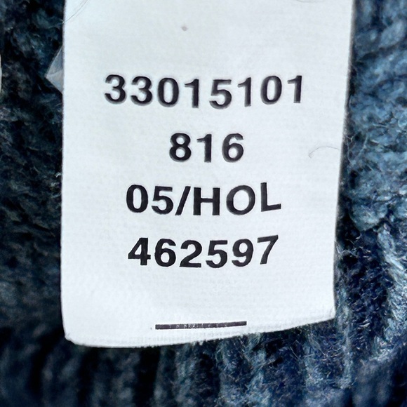 Gap Men’s 1/4 Zip Blue Wool Blend Cardigan Sweater Size L Preppy Classic - Picture 10 of 10